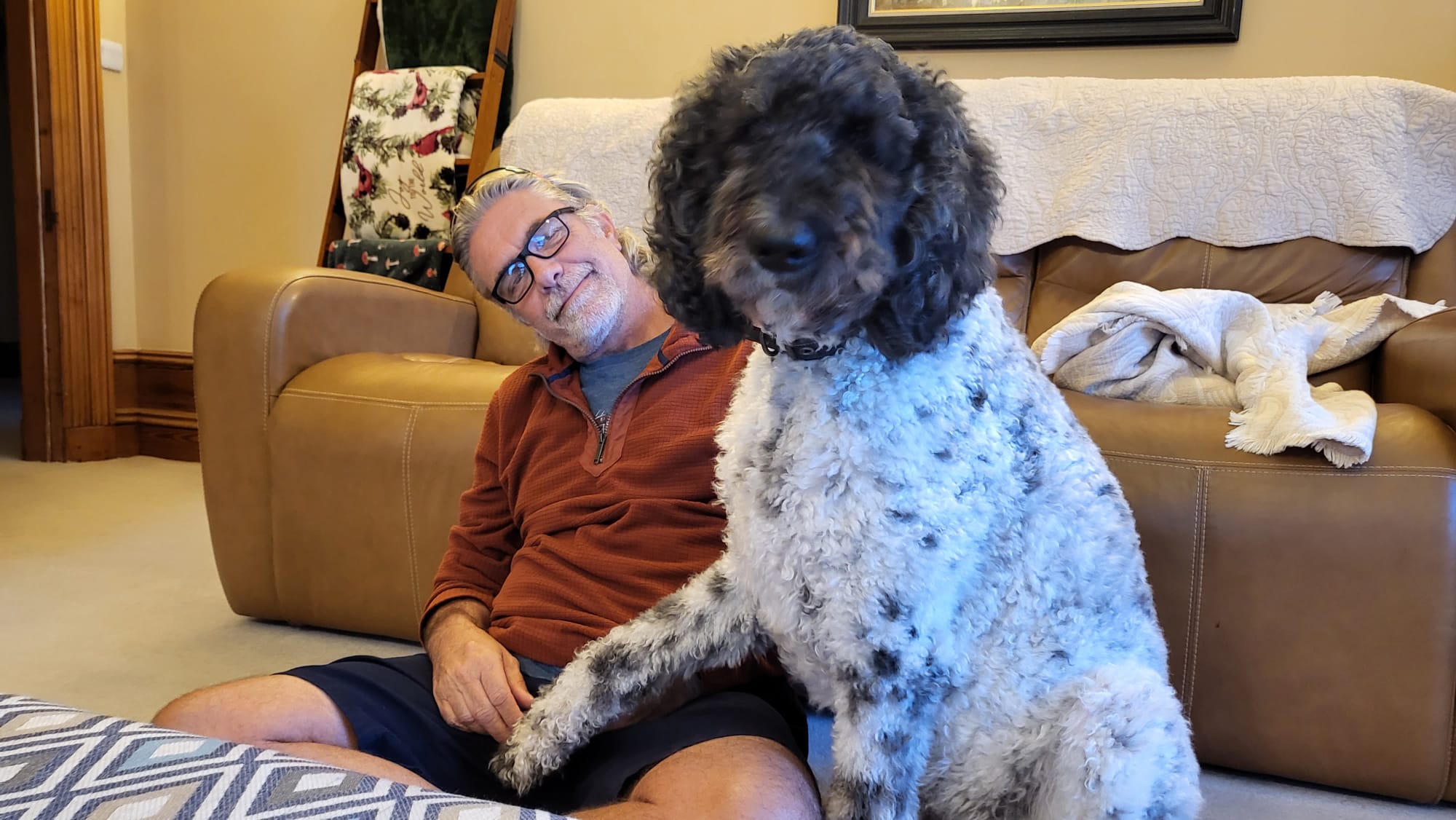 With the family dog